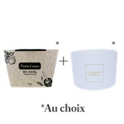 Lot Recharge végétale + verre à bougie 460 g